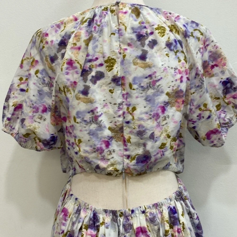 J. Crew Floral Puffed‎ Sleeve Dress Cottage Prairie Women's 12